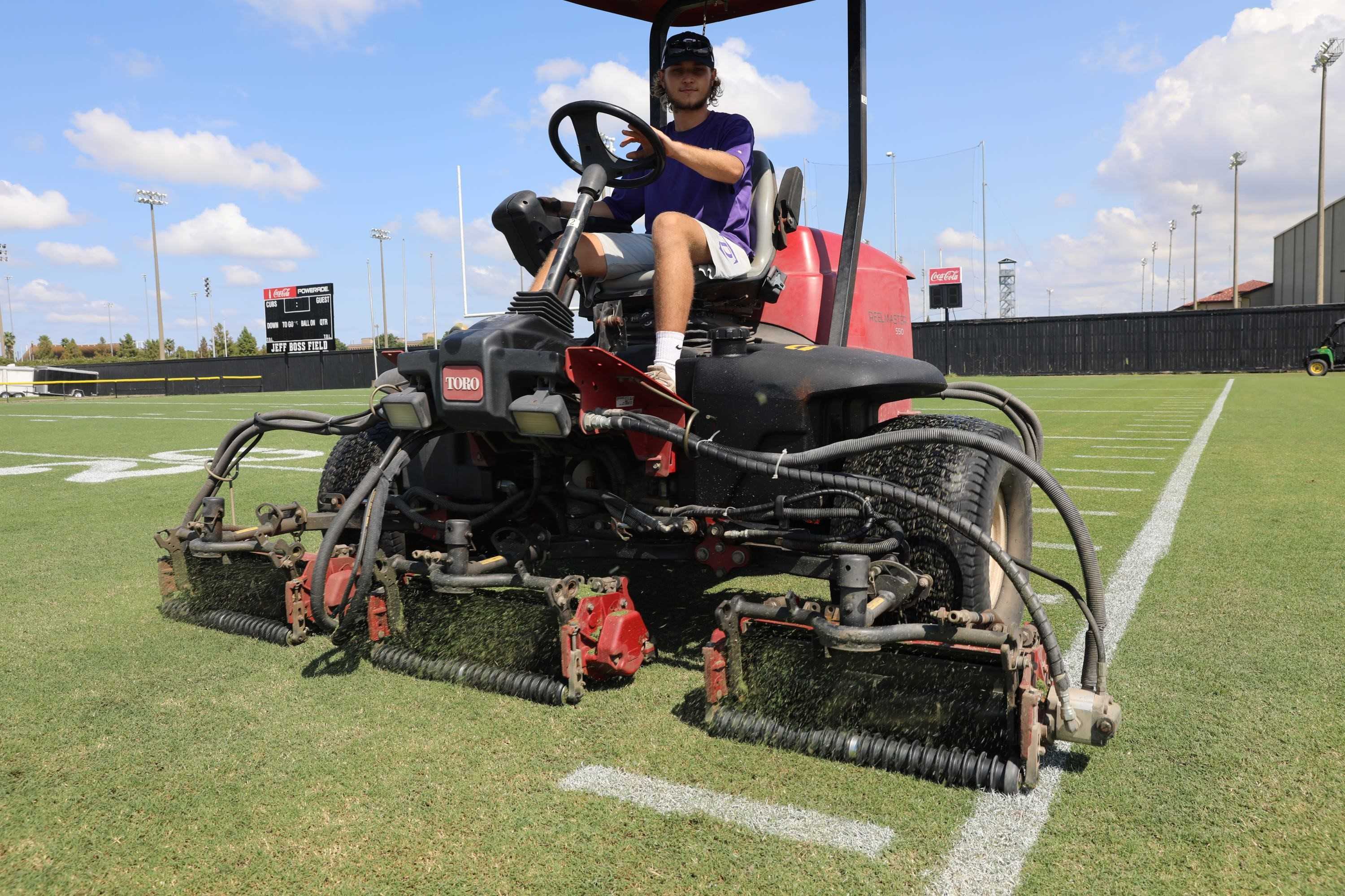 Jack Simmons on Mower