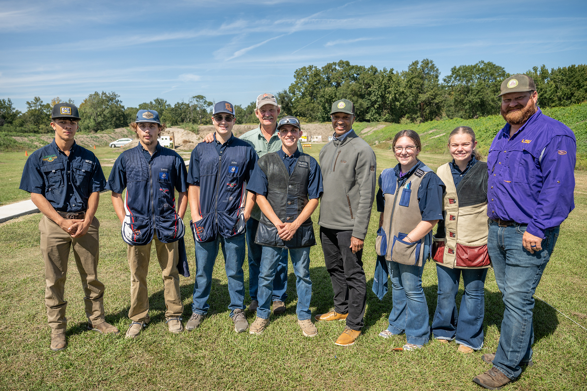 4H students and LSU President William F. Tate