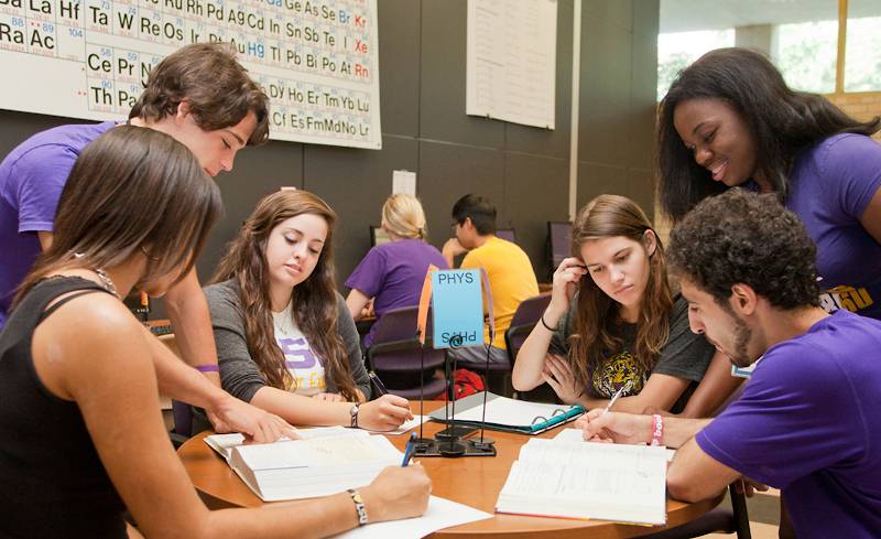 Group of students working together