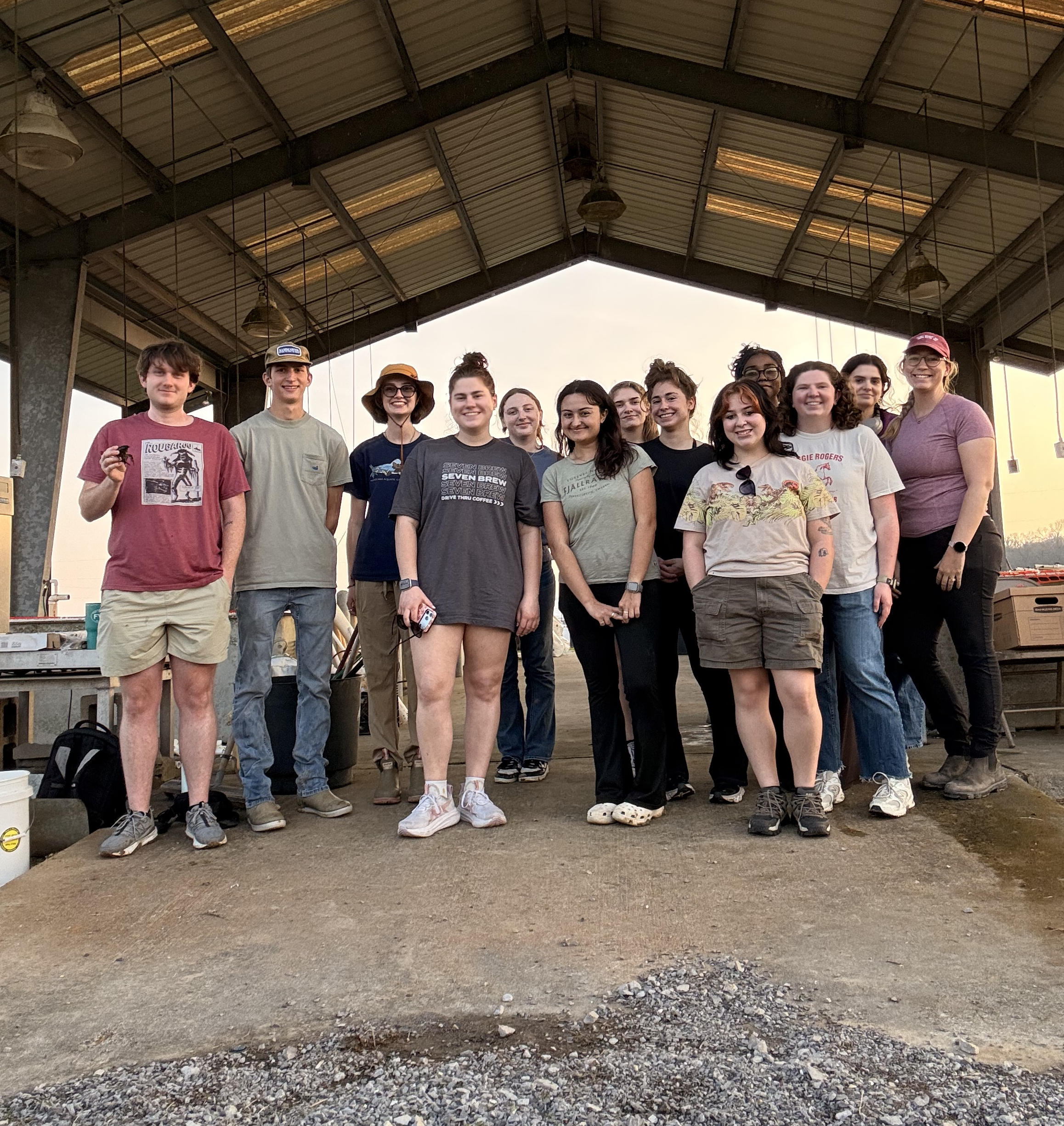 Group photo of students at Aquaculture Research Station Placeholder Image