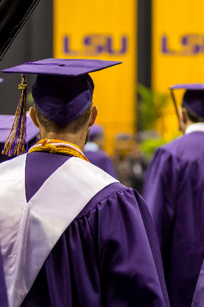 students at graduation ceremony