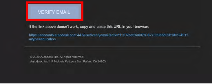 Go to your LSU email inbox and verify your Autodesk account