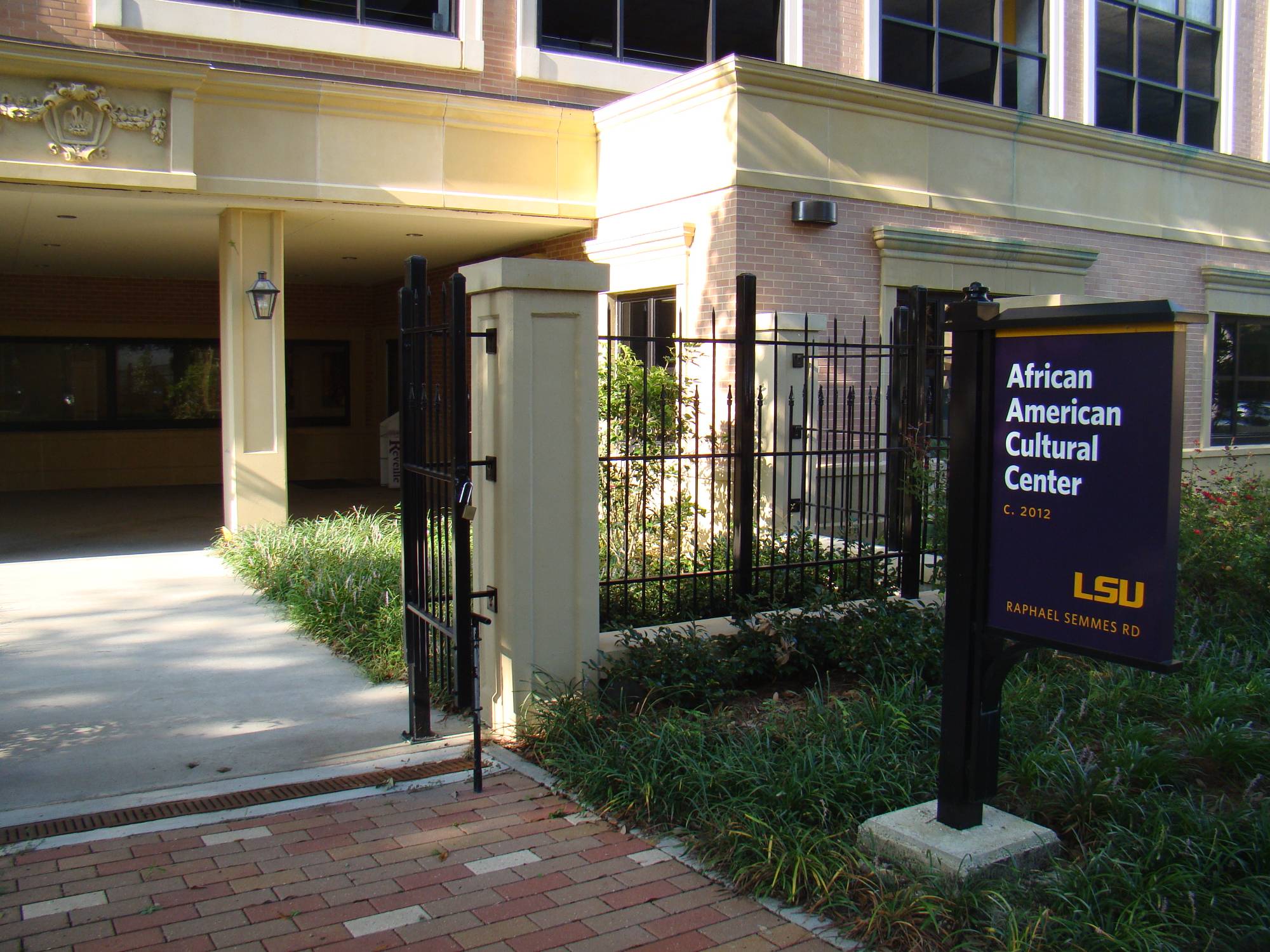 View of courtyard from sidewalk