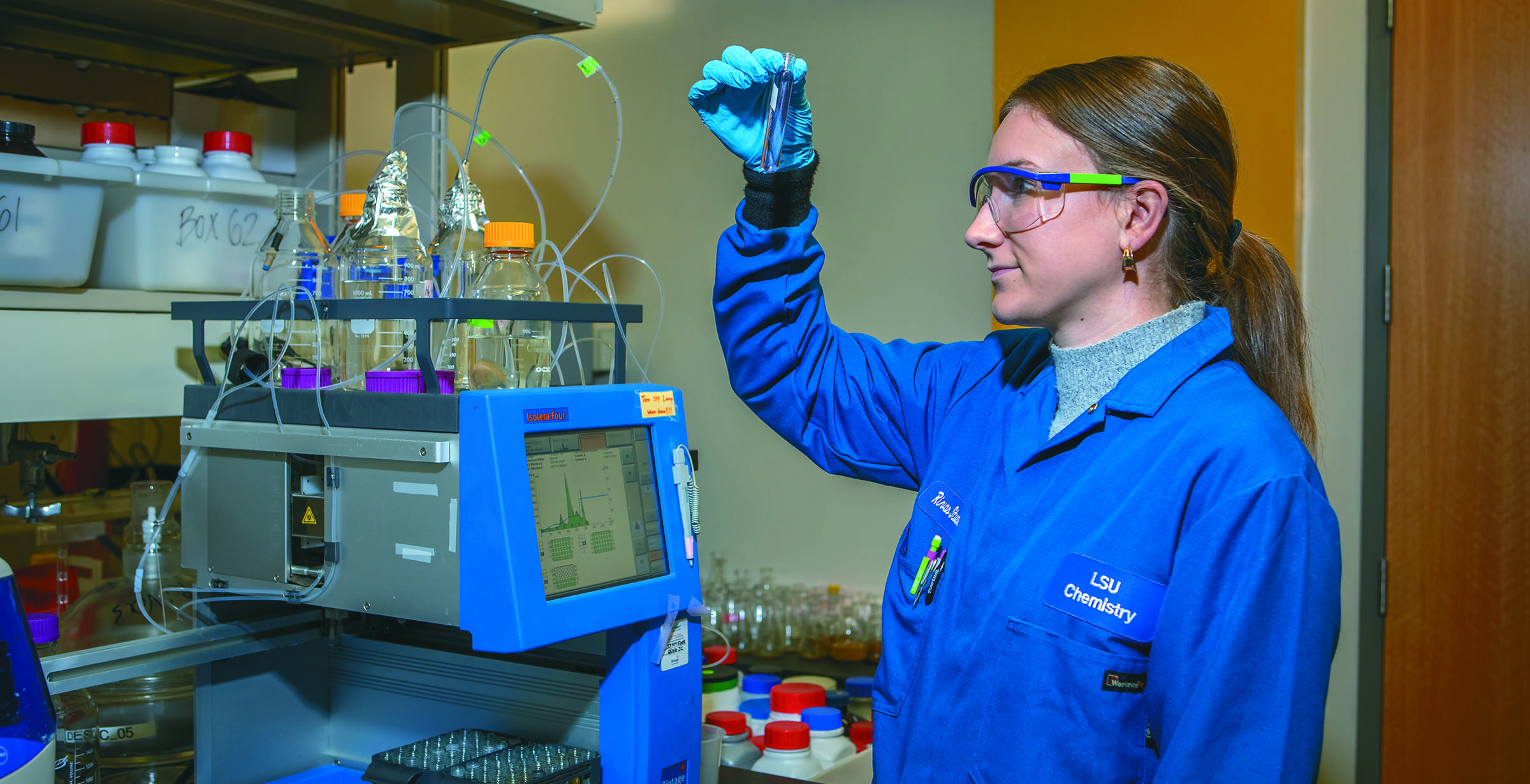 Emily Seighman working in lab