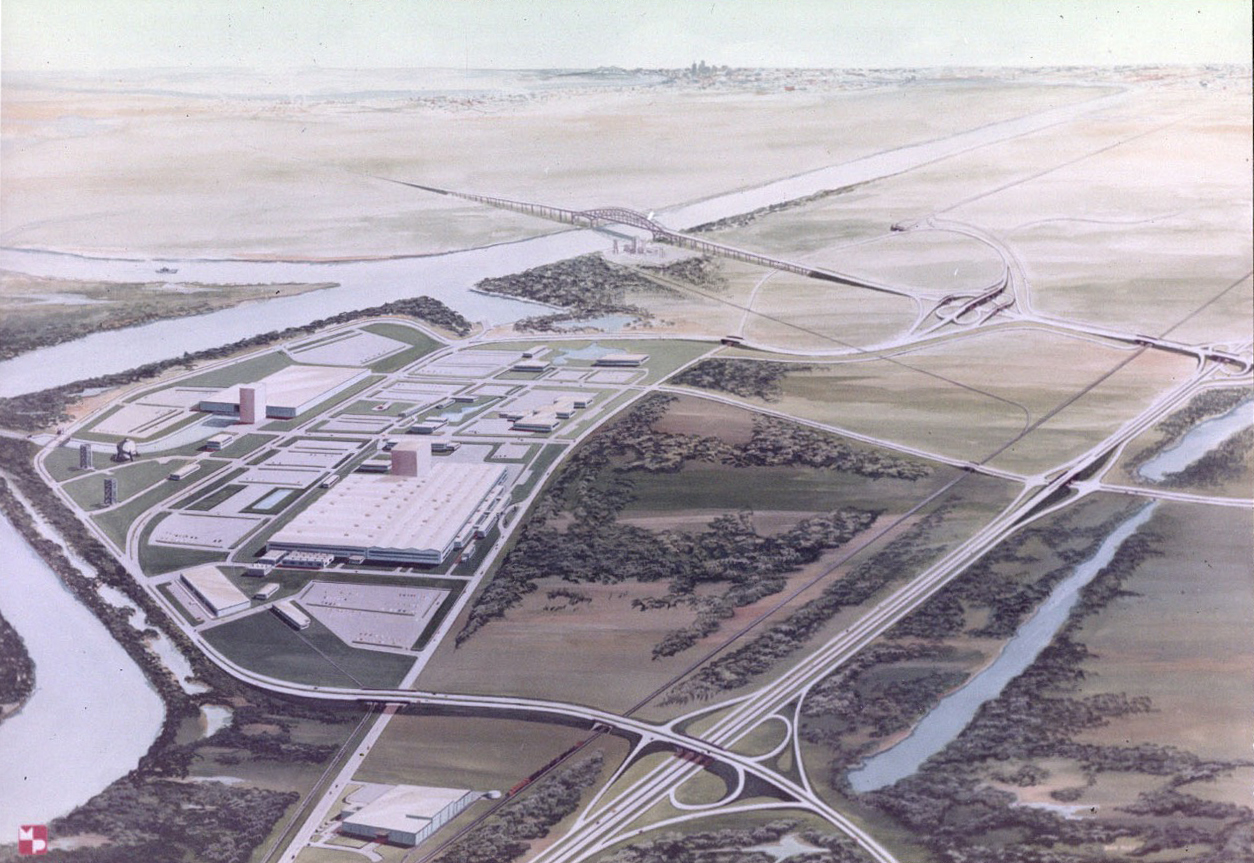 Artistic drawing of Michoud Assembly Facility