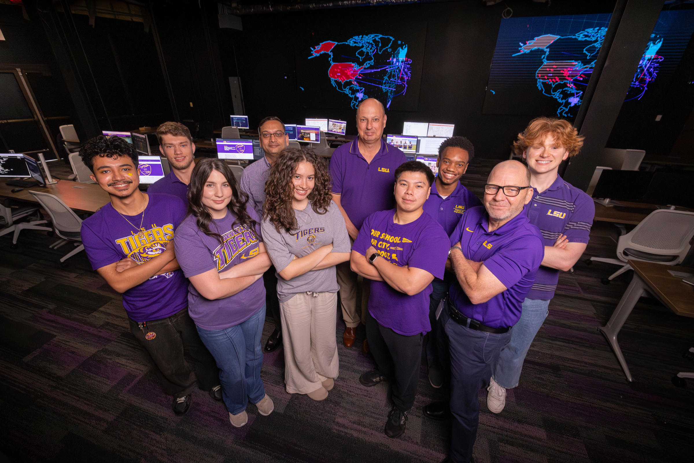 Group photo of TigerSOC team members and advisers
